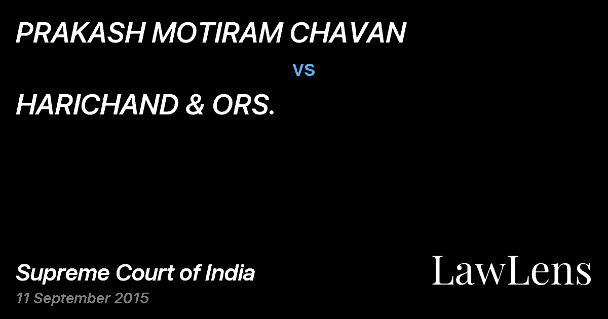 Preview image for PRAKASH MOTIRAM CHAVAN vs. HARICHAND & ORS.