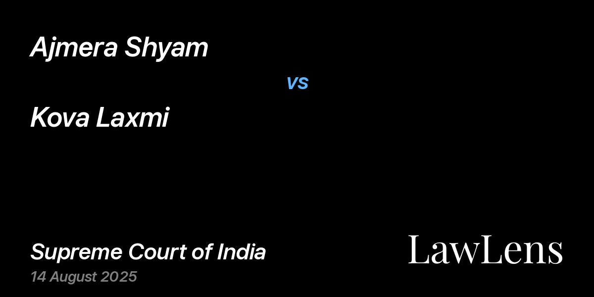 Preview image for Ajmera Shyam vs. Kova Laxmi