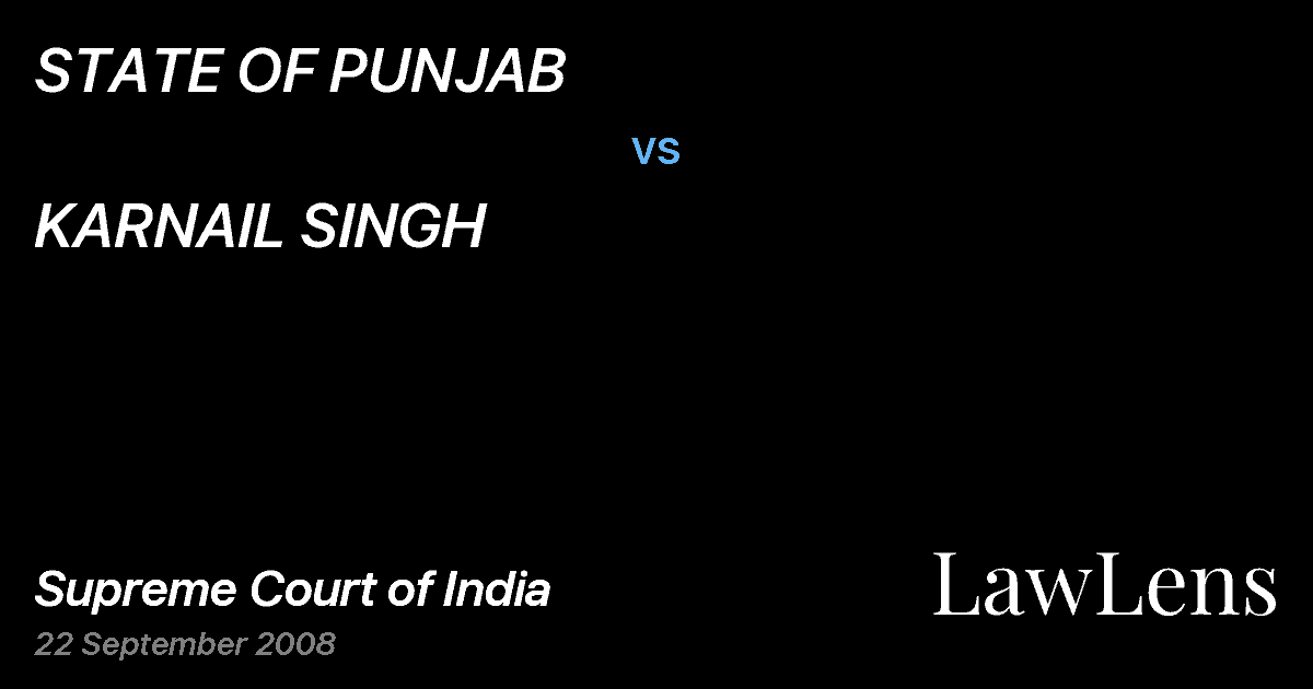 Preview image for STATE OF PUNJAB vs. KARNAIL SINGH