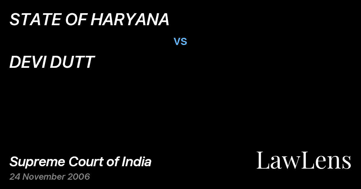 Preview image for STATE OF HARYANA vs. DEVI DUTT