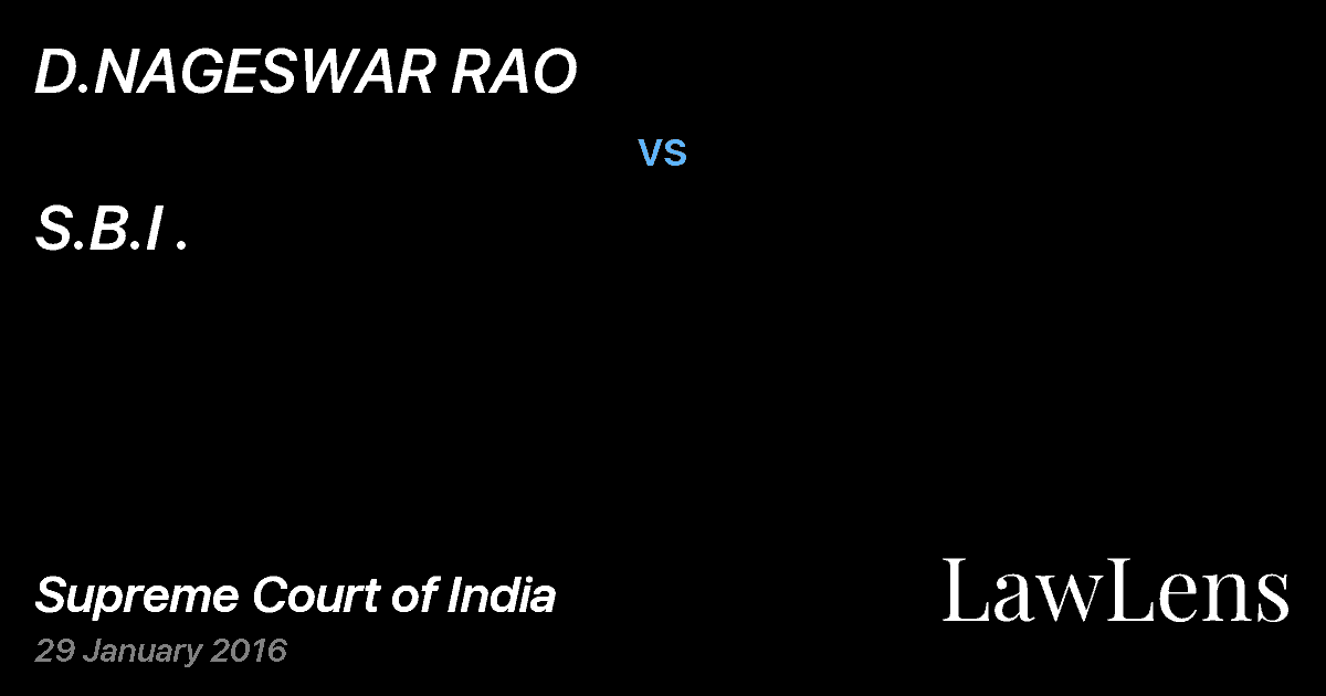 Preview image for D.NAGESWAR RAO vs. S.B.I .