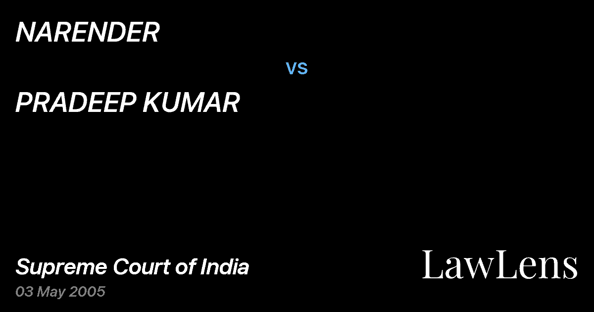 Preview image for NARENDER vs. PRADEEP KUMAR