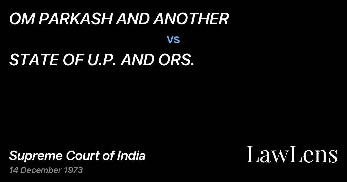 Preview image for OM PARKASH AND ANOTHER vs. STATE OF U.P. AND ORS.