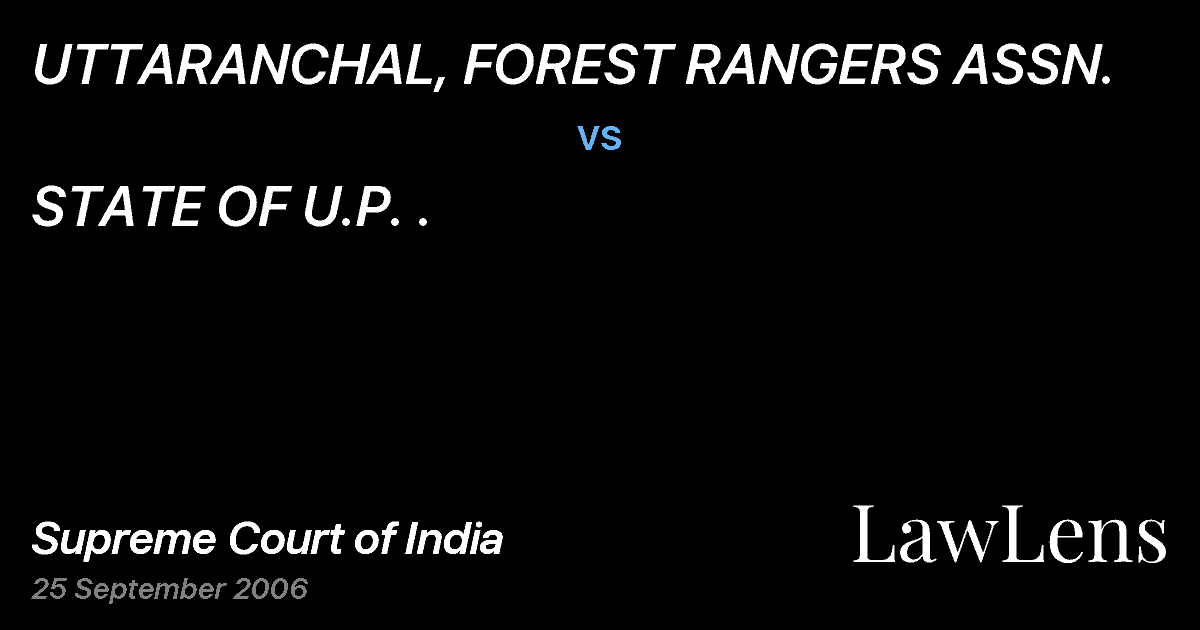 Preview image for UTTARANCHAL, FOREST RANGERS ASSN. vs. STATE OF U.P. .