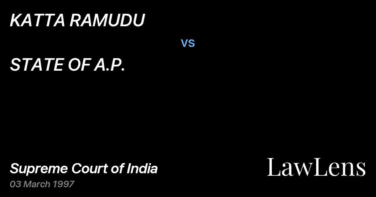 Preview image for KATTA RAMUDU vs. STATE OF A.P.