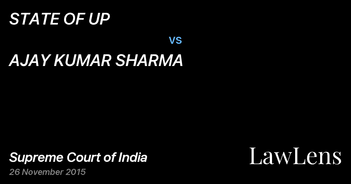 Preview image for STATE OF UP vs. AJAY KUMAR SHARMA