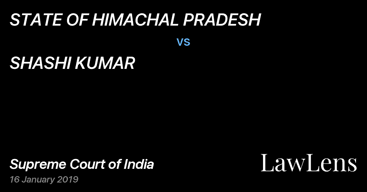 Preview image for STATE OF HIMACHAL PRADESH vs. SHASHI KUMAR