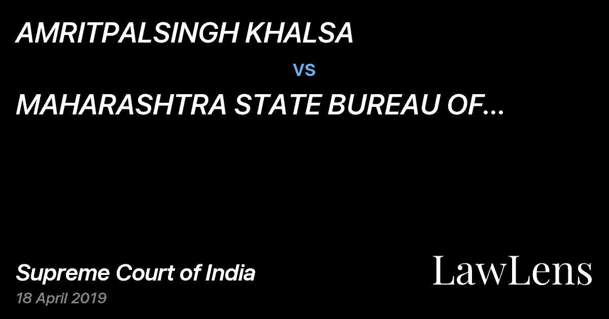 Preview image for AMRITPALSINGH KHALSA  vs.  MAHARASHTRA STATE BUREAU OF TEXTBOOKS PRODUCTION AND CURRICULAM RESEARCH PUNE AND 6 ORS