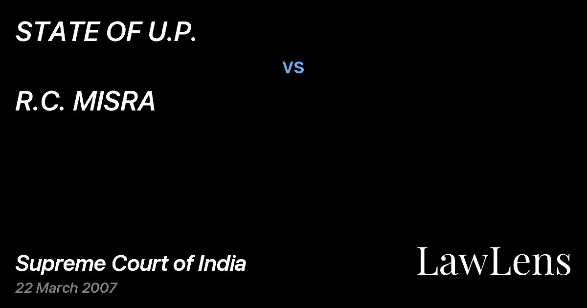 Preview image for STATE OF U.P. vs. R.C. MISRA