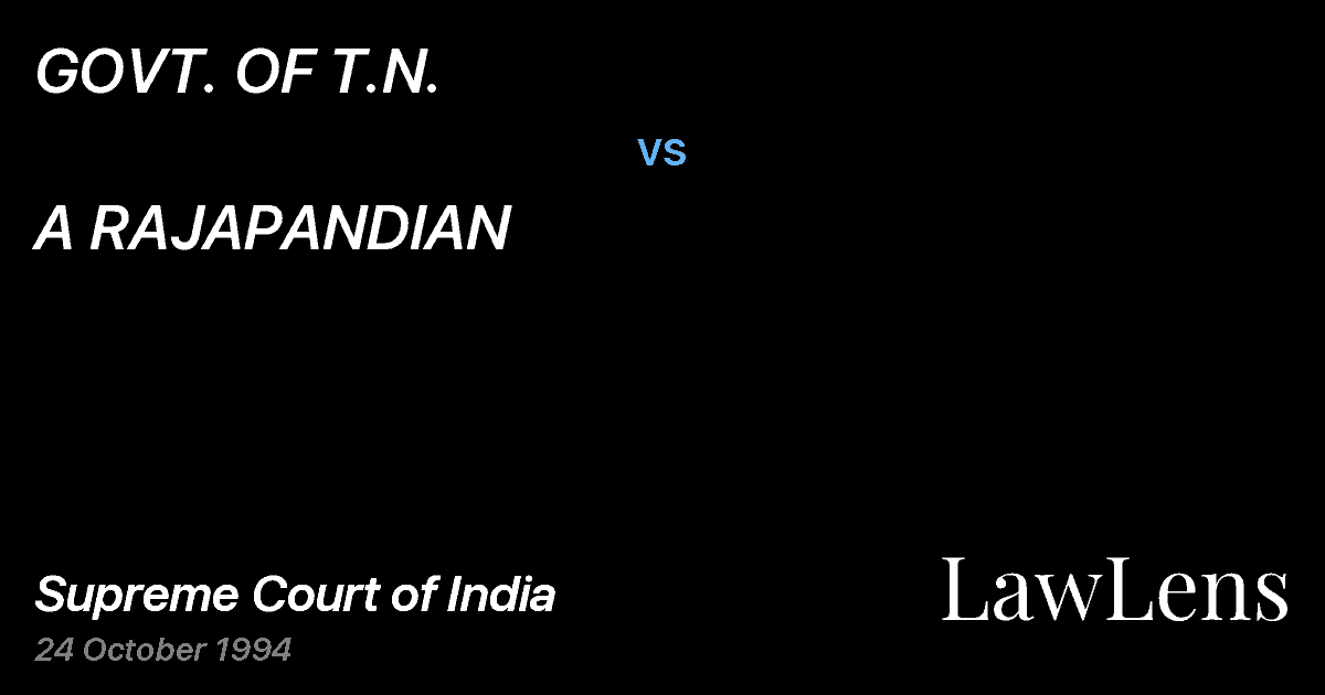 Preview image for GOVT. OF T.N. vs. A RAJAPANDIAN