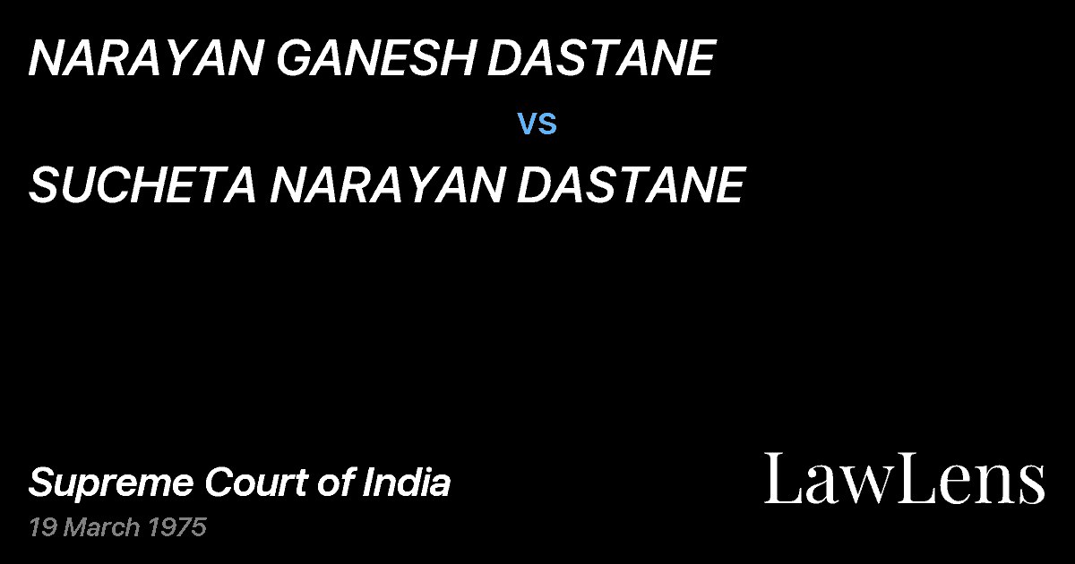 Preview image for NARAYAN GANESH DASTANE vs. SUCHETA NARAYAN DASTANE