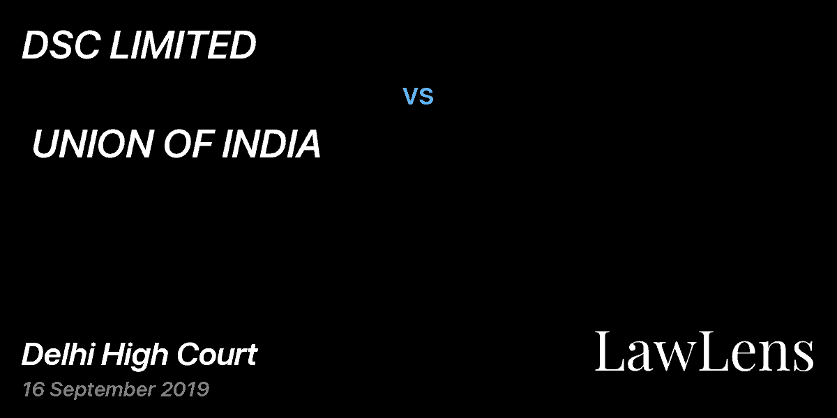 Preview image for DSC LIMITED  vs.  UNION OF INDIA