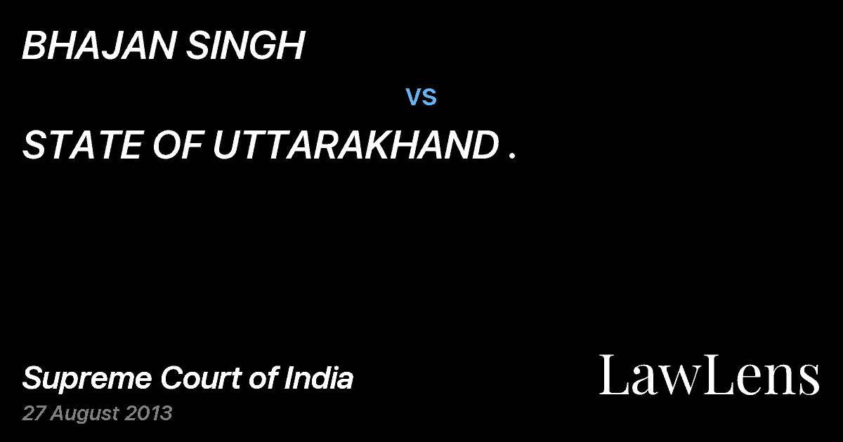 Preview image for BHAJAN SINGH vs. STATE OF UTTARAKHAND .