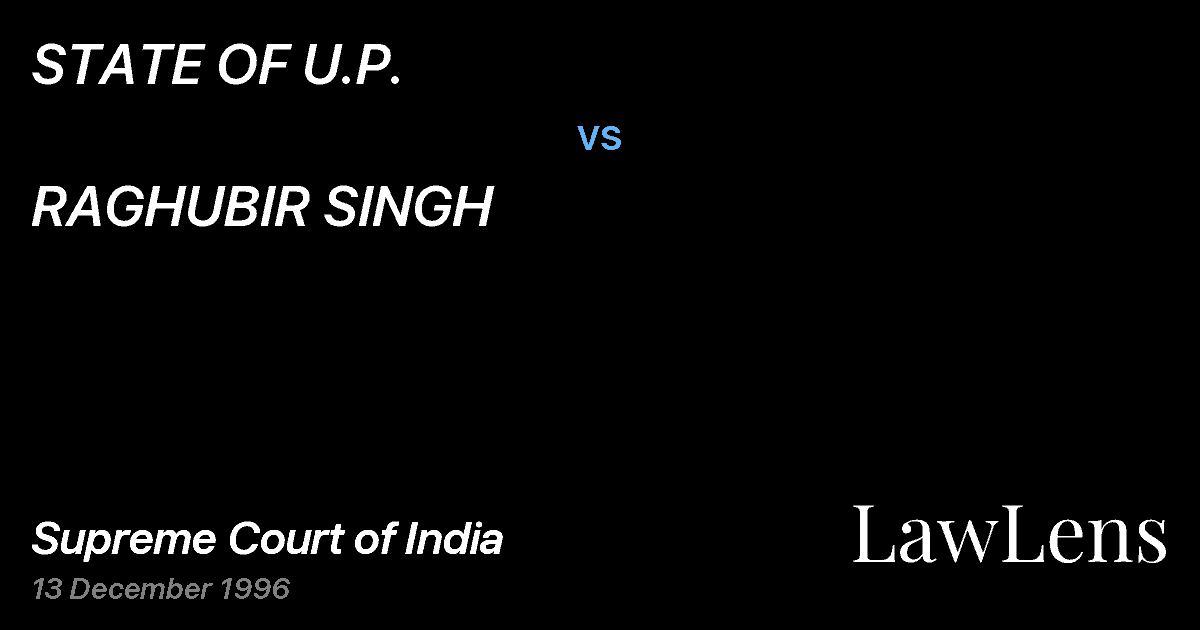 Preview image for STATE OF U.P. vs. RAGHUBIR SINGH