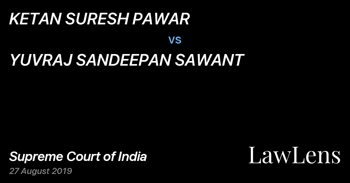 Preview image for KETAN SURESH PAWAR vs. YUVRAJ SANDEEPAN SAWANT
