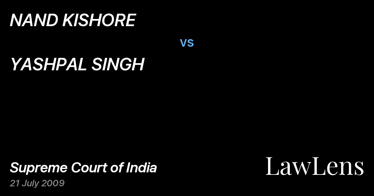 Preview image for NAND KISHORE vs. YASHPAL SINGH