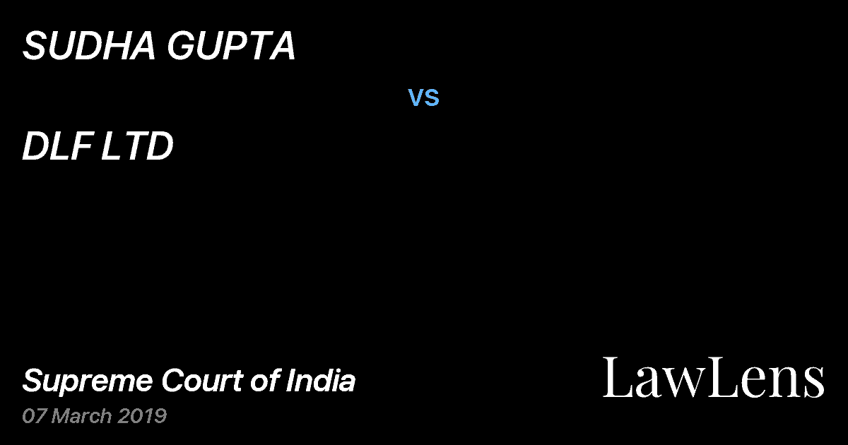 Preview image for SUDHA GUPTA vs. DLF LTD