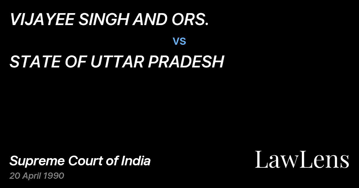 Preview image for VIJAYEE SINGH AND ORS. vs. STATE OF UTTAR PRADESH