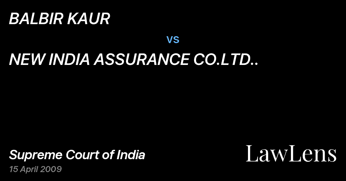 Preview image for BALBIR KAUR vs. NEW INDIA ASSURANCE CO.LTD..