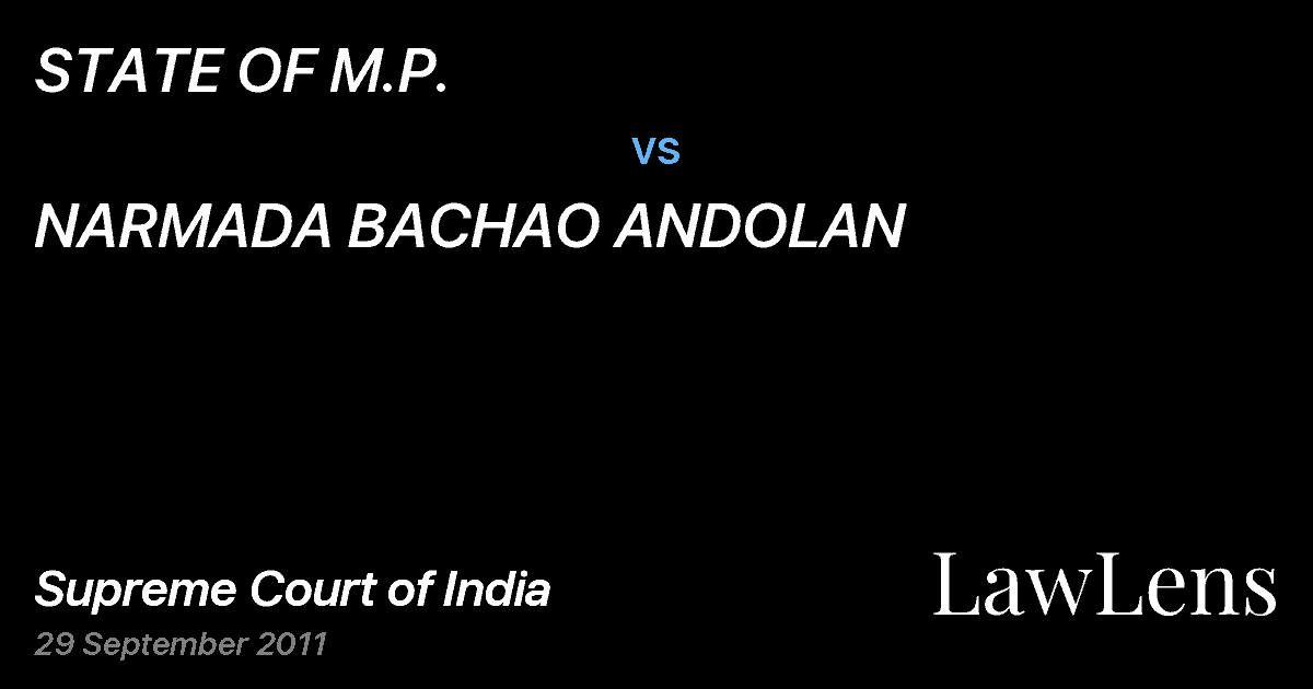 Preview image for STATE OF M.P. vs. NARMADA BACHAO ANDOLAN