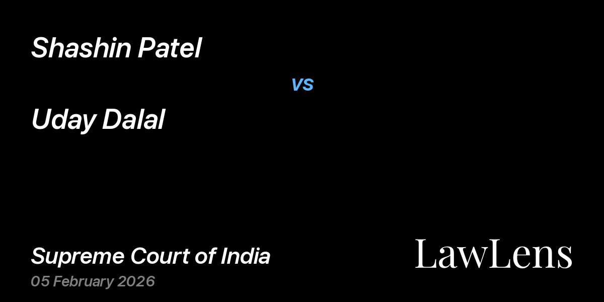 Preview image for Shashin Patel vs. Uday Dalal