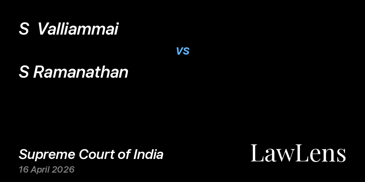 Preview image for S  Valliammai vs. S Ramanathan