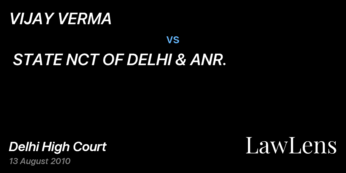 Preview image for VIJAY VERMA vs. STATE NCT OF DELHI & ANR.