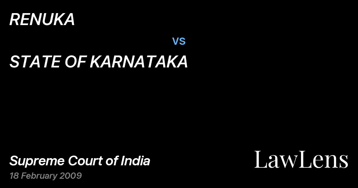 Preview image for RENUKA vs. STATE OF KARNATAKA
