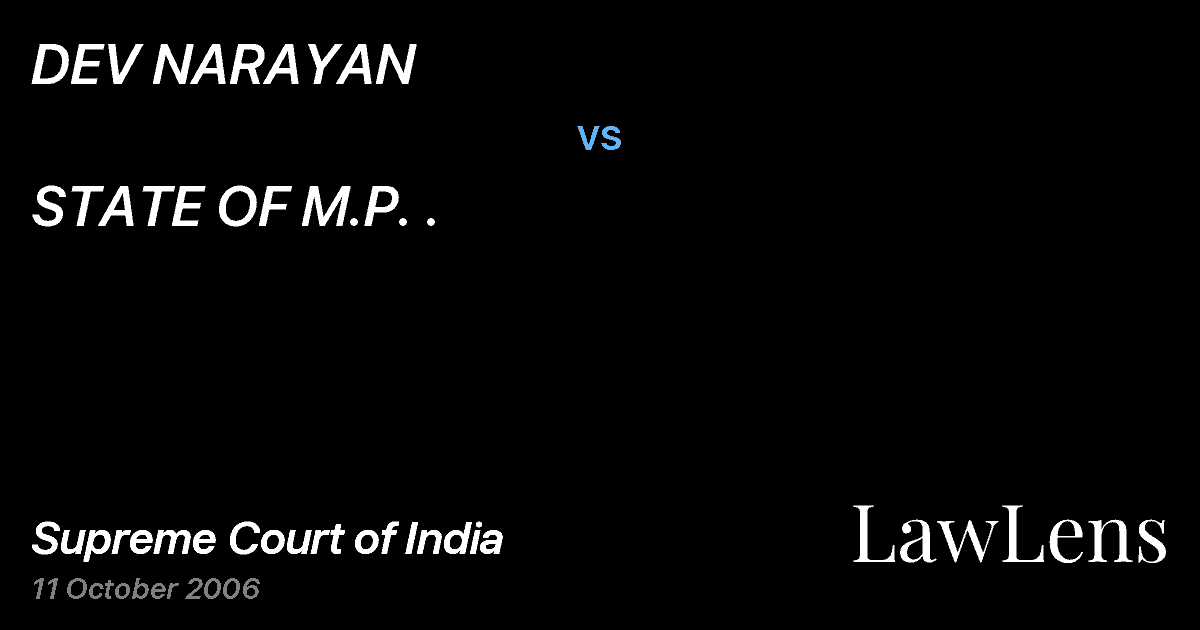 Preview image for DEV NARAYAN vs. STATE OF M.P. .