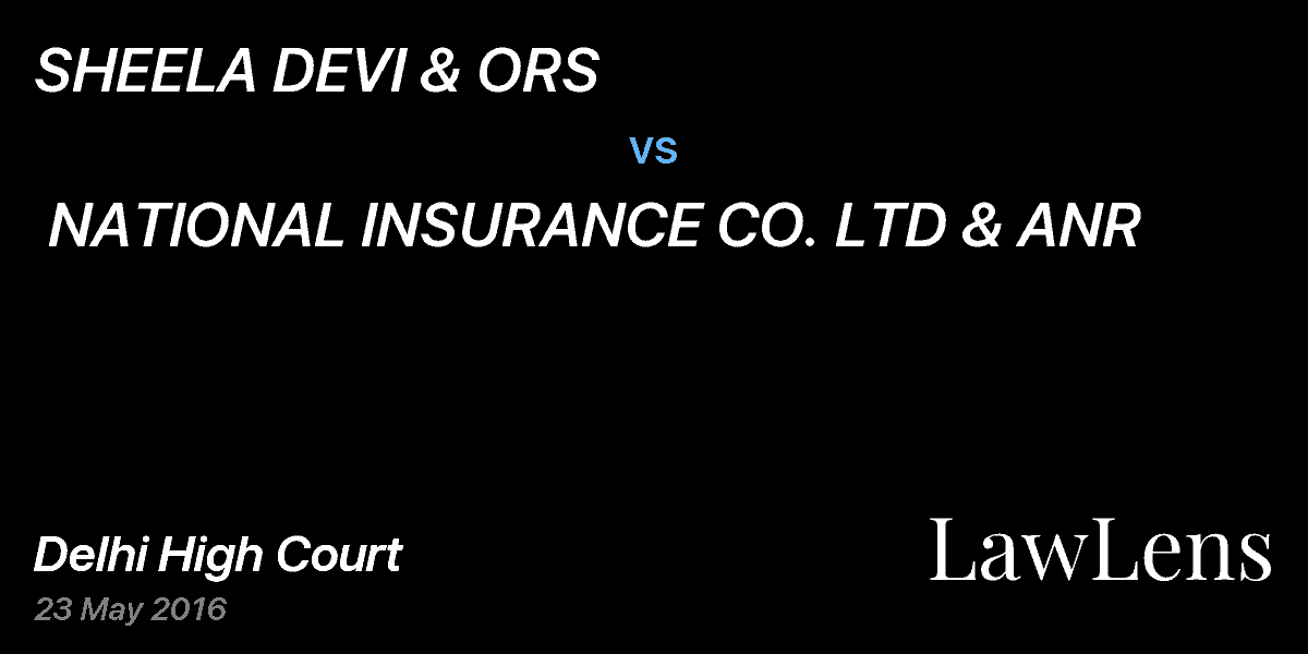 Preview image for SHEELA DEVI & ORS  vs.  NATIONAL INSURANCE CO. LTD & ANR