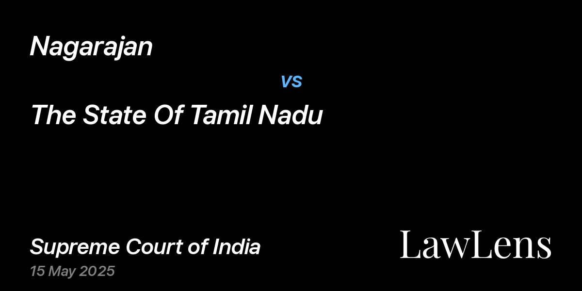 Preview image for Nagarajan vs. The State Of Tamil Nadu
