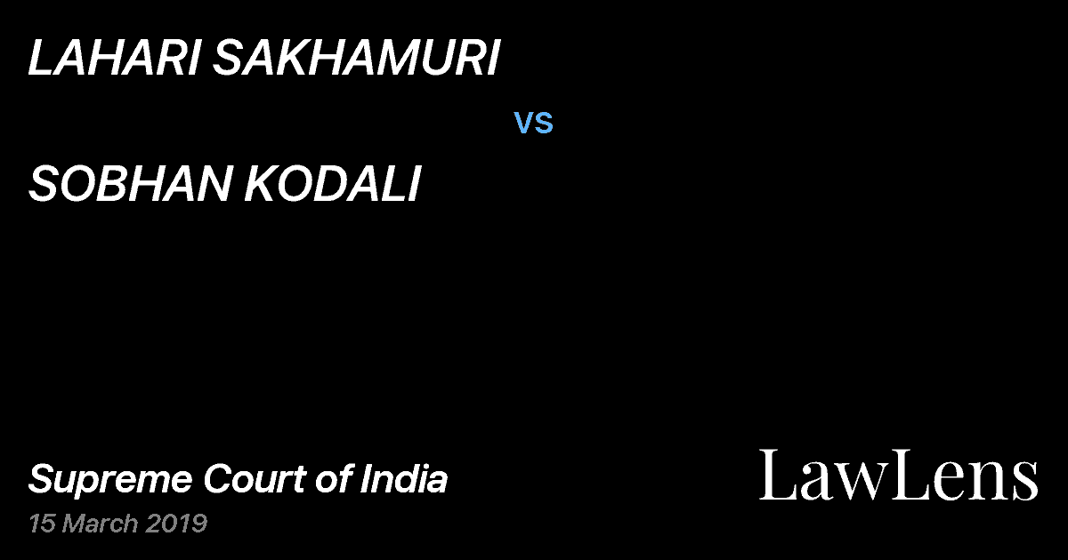 Preview image for LAHARI SAKHAMURI vs. SOBHAN KODALI