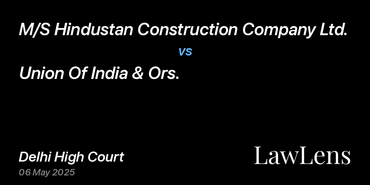 Preview image for M/S Hindustan Construction Company Ltd. vs. Union Of India & Ors.