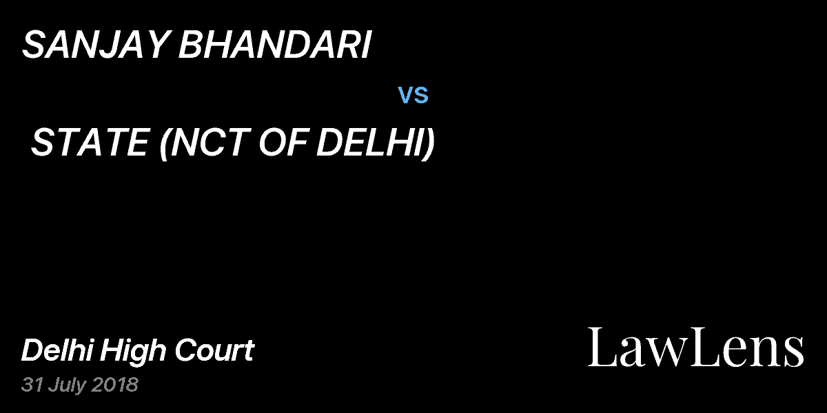 Preview image for SANJAY BHANDARI vs. STATE (NCT OF DELHI)