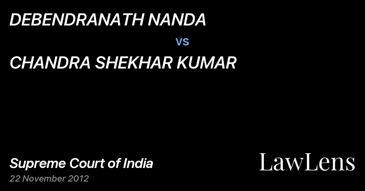 Preview image for DEBENDRANATH NANDA vs. CHANDRA SHEKHAR KUMAR