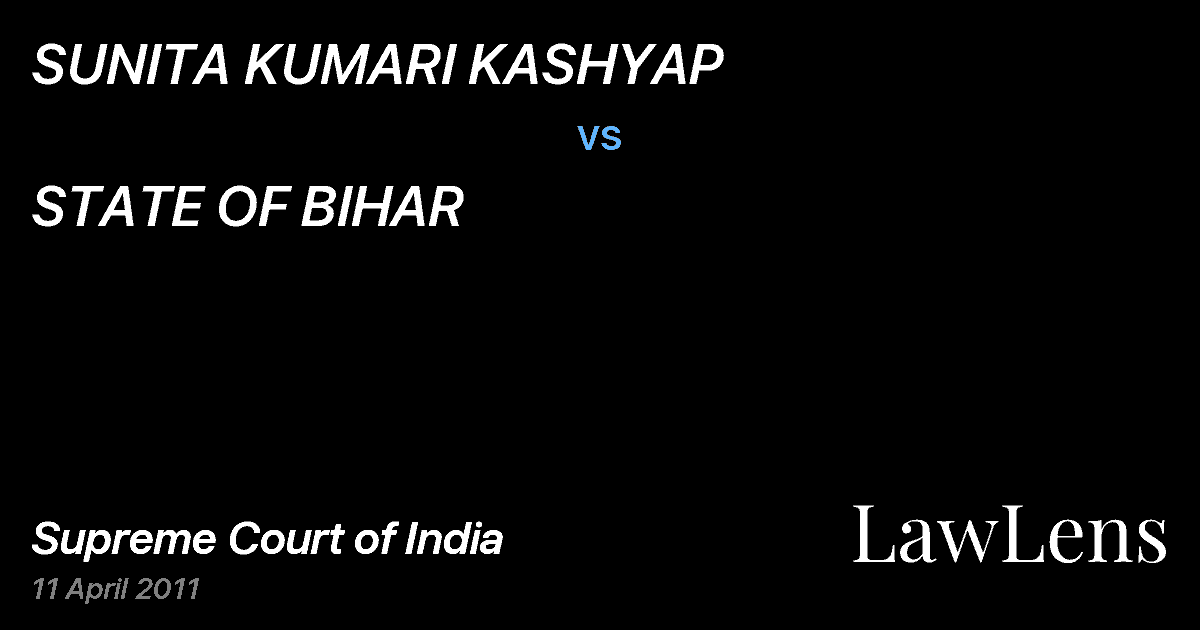 Preview image for SUNITA KUMARI KASHYAP vs. STATE OF BIHAR