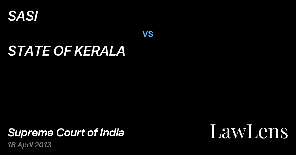 Preview image for SASI vs. STATE OF KERALA