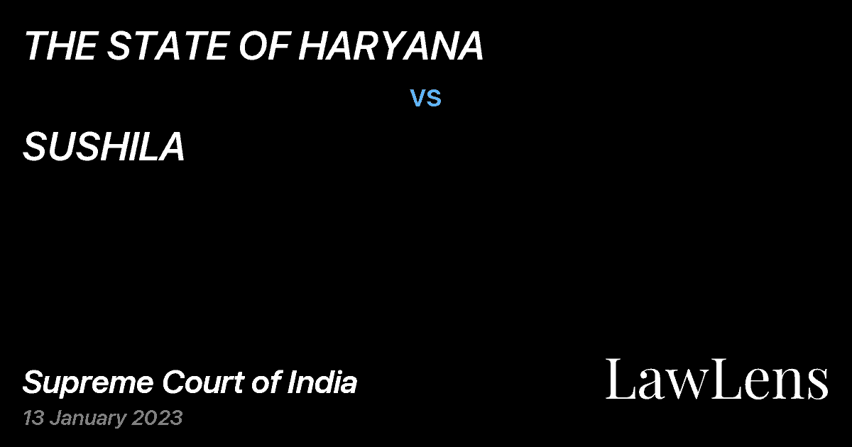 Preview image for THE STATE OF HARYANA vs. SUSHILA
