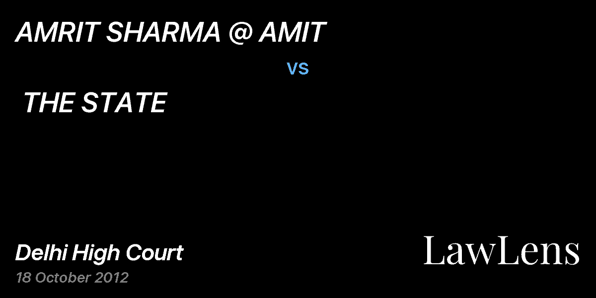 Preview image for AMRIT SHARMA @ AMIT vs. THE STATE