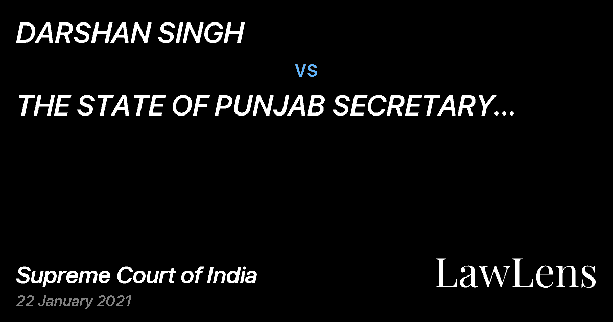 Preview image for DARSHAN SINGH vs. THE STATE OF PUNJAB  SECRETARY RURAL DEVELOPMENT AND PANCHAYAT