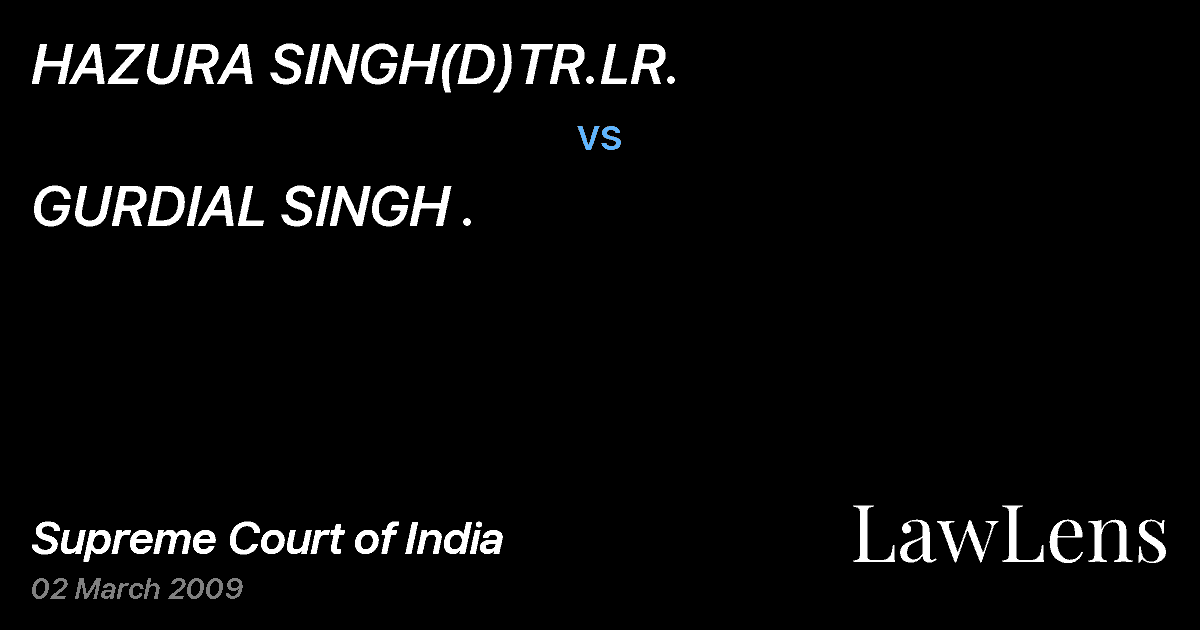Preview image for HAZURA SINGH(D)TR.LR. vs. GURDIAL SINGH .