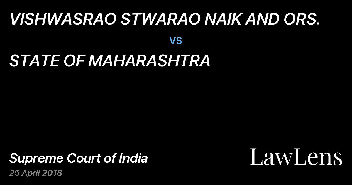 Preview image for VISHWASRAO STWARAO NAIK AND ORS. vs. STATE OF MAHARASHTRA