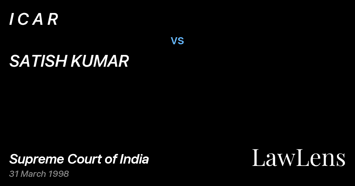 Preview image for I C A R vs. SATISH KUMAR