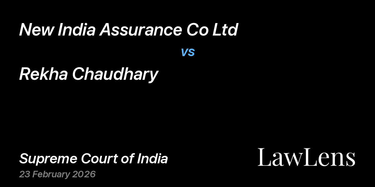 Preview image for New India Assurance Co Ltd vs. Rekha Chaudhary