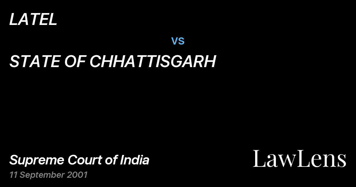 Preview image for LATEL vs. STATE OF CHHATTISGARH
