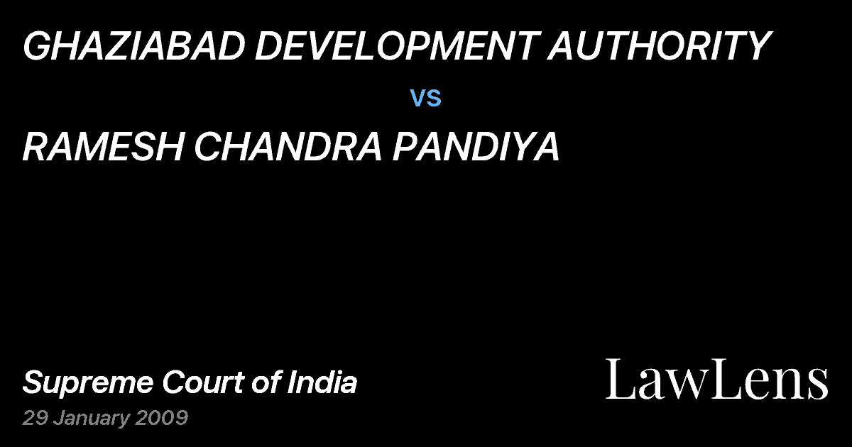 Preview image for GHAZIABAD DEVELOPMENT AUTHORITY vs. RAMESH CHANDRA PANDIYA