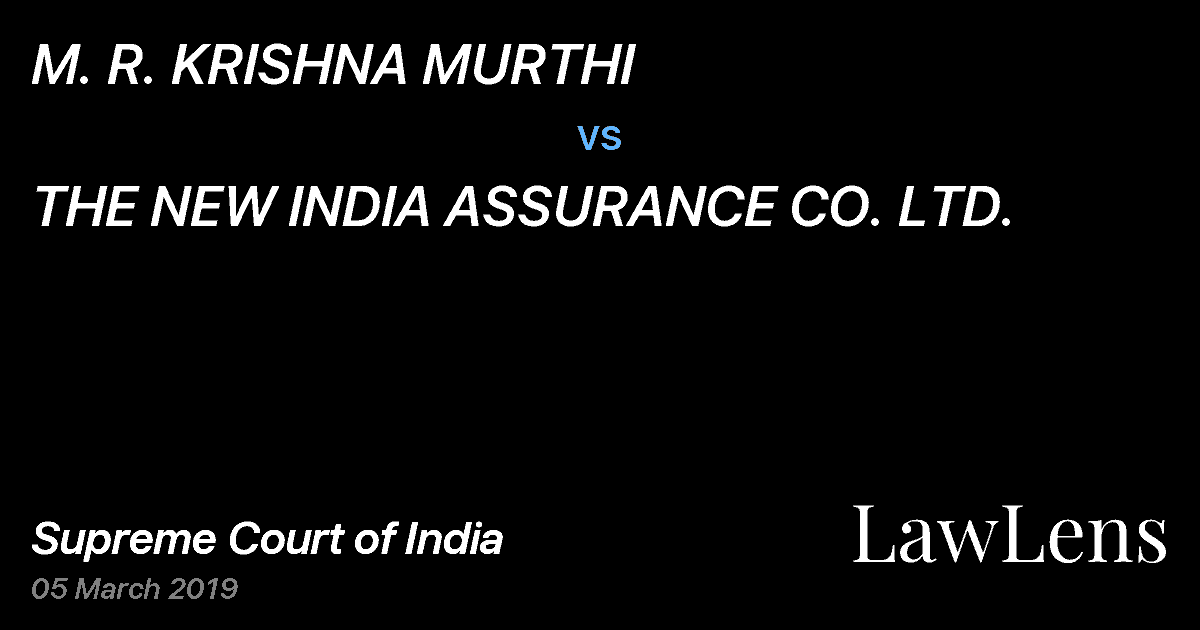 Preview image for M. R. KRISHNA MURTHI vs. THE NEW INDIA ASSURANCE CO. LTD.