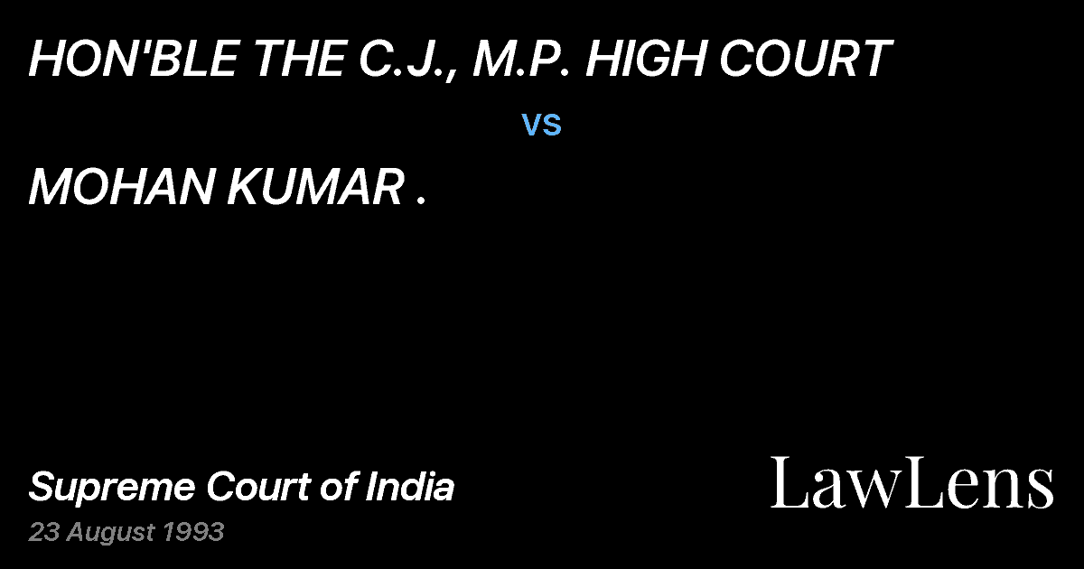 Preview image for HON'BLE THE C.J., M.P. HIGH COURT vs. MOHAN KUMAR .
