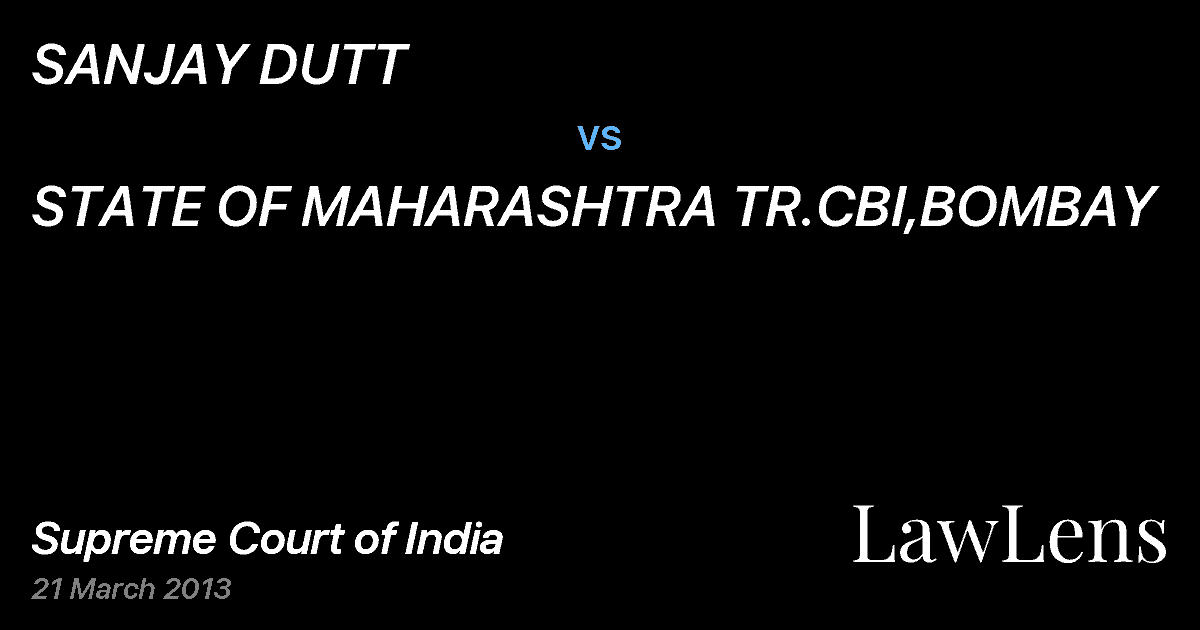 Preview image for SANJAY DUTT vs. STATE OF MAHARASHTRA TR.CBI,BOMBAY