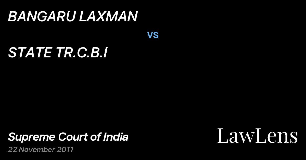 Preview image for BANGARU LAXMAN vs. STATE TR.C.B.I